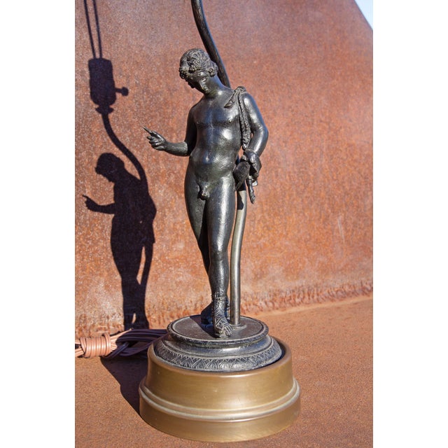 Grand Tour 19th century bronze sculpture of Narcissus after the original found in 1862 at Pompeii. When first found in...