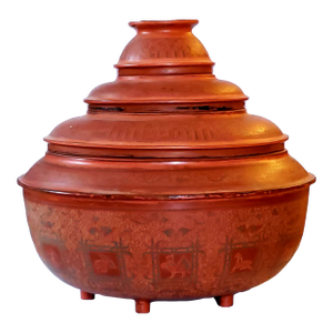Burmese Lacquer Offering Vessel (Ok Kwet) - Early 1900s, Pagan