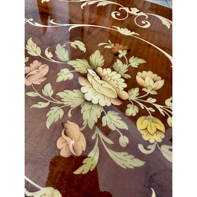 Italian Sorrento Handmade Inlaid Marquetry Side Table For Sale - Image 15 of 18