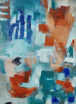 "Any Which Way" Contemporary Original Abstract Acrylic Painting by Linda McDonough