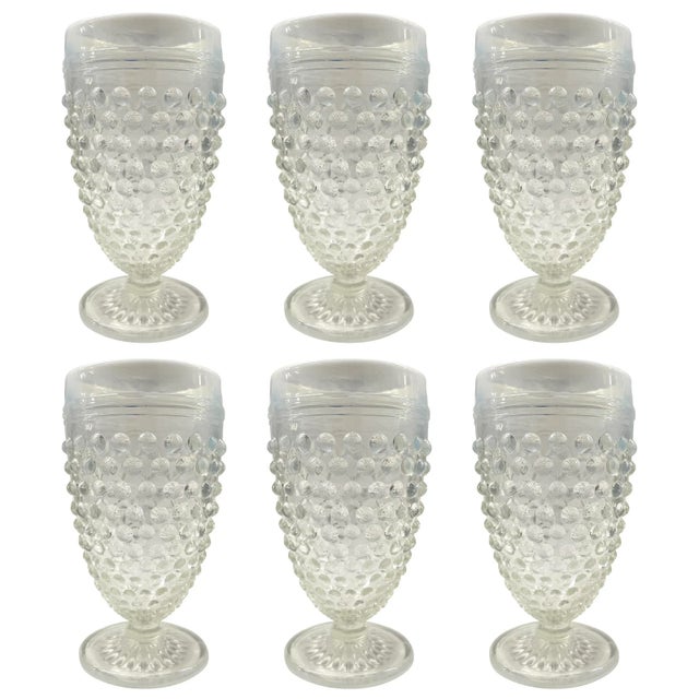 Set of Six Vintage Hobnail Juice Glasses For Sale - Image 10 of 10