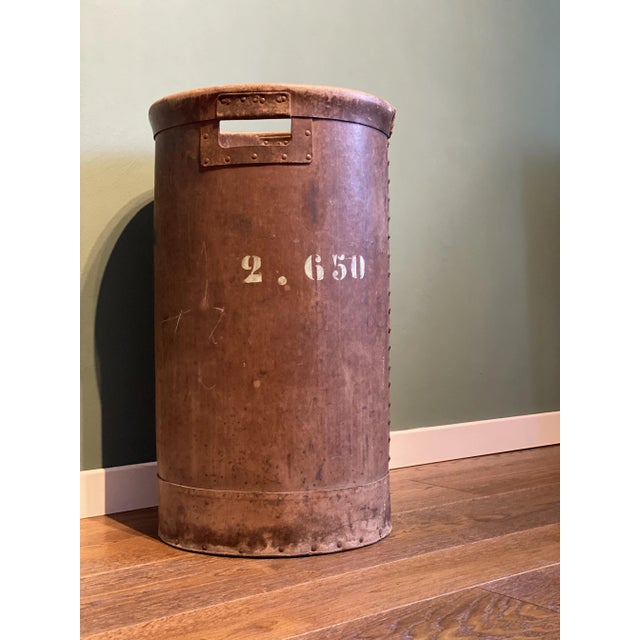 An exceptional and rare set of 4 authentic vintage industrial bins, direct from a historic textile mill in Italy. Dating...