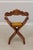 Age: C.1920s Details: Walnut Fine Carved Details High Quality Construction Stretcher Base Frame Unusual Design Folding...