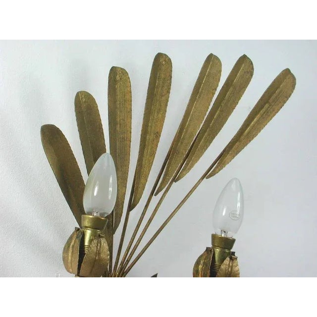 Mid-Century Spanish Gilt Sconce, 1950s For Sale - Image 6 of 11