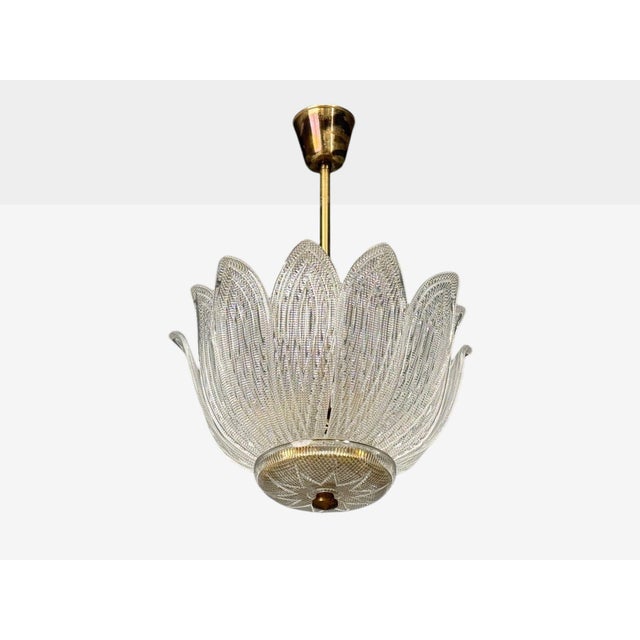 1960s 1960s Mid-Century Modern Carl Fagerlund, Tulip Chandelier, Molded Glass, Brass For Sale - Image 5 of 14