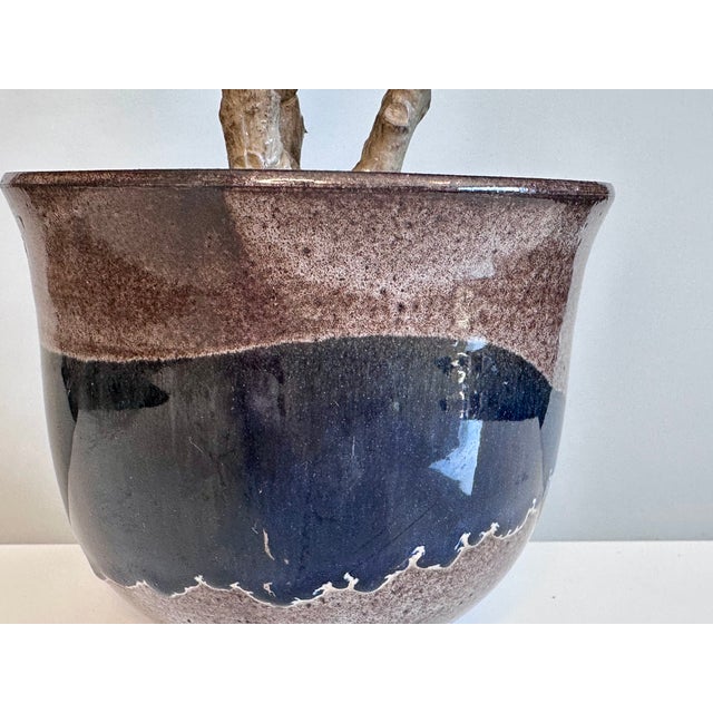 Cobalt Blue Glazed Studio Ceramic Planter from Serocka, Germany, 1970s For Sale - Image 4 of 14