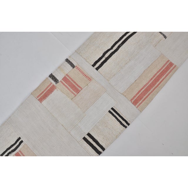 Off-white Vintage Anatolian Hemp Runner Rug For Sale - Image 8 of 10