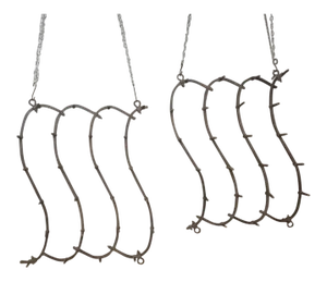 19th Century Wrought Iron Soil Aerators Pot Racks - a Pair