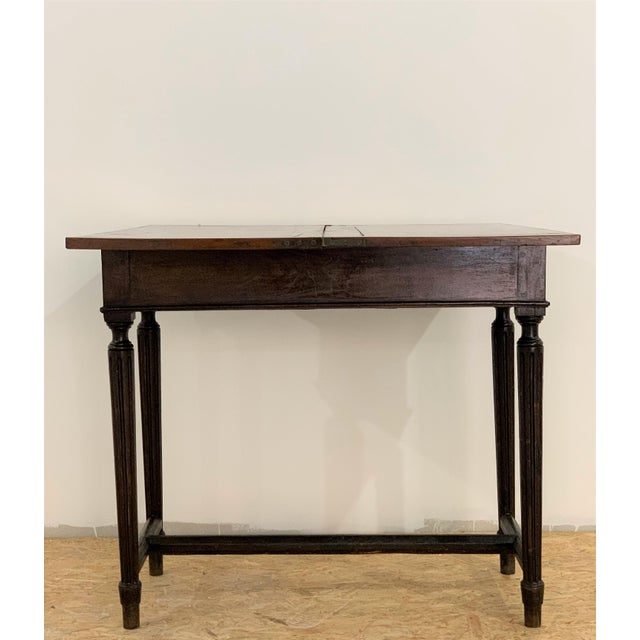 Late 19th Century 19th Century French Fold Over Mahogany Games or Tea Table For Sale - Image 5 of 12