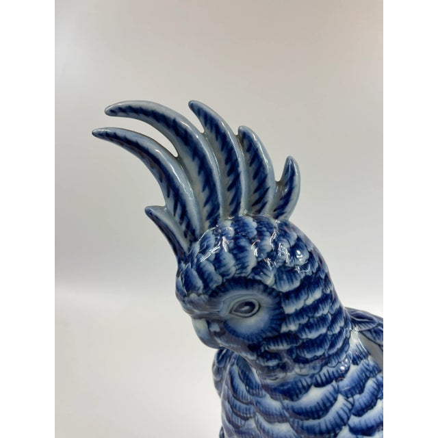 Large blue and white hand painted porcelain bird in great condition. (We have another exact bird, in a lighter blue color)...