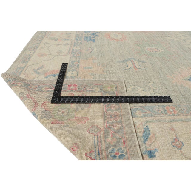 2010s Oushak Style Area Rug, 10'01 X 13'09 For Sale - Image 5 of 10