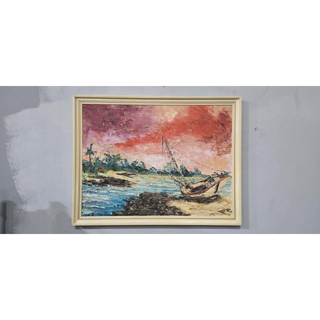 Angelo, Landscape Composition, 1961, Oil Painting on Canvas, Framed For Sale - Image 6 of 7