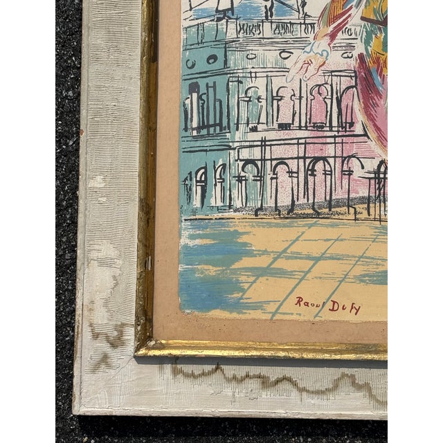 Wood Raoul Dufy - The Harlequin - Original Mid-Century Print With Custom Artisan Frame For Sale - Image 7 of 9