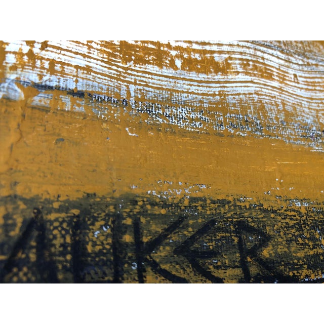 Contemporary Original Painting on Canvas by CL Auker, “Modern Black, Ochre and White” For Sale - Image 6 of 8
