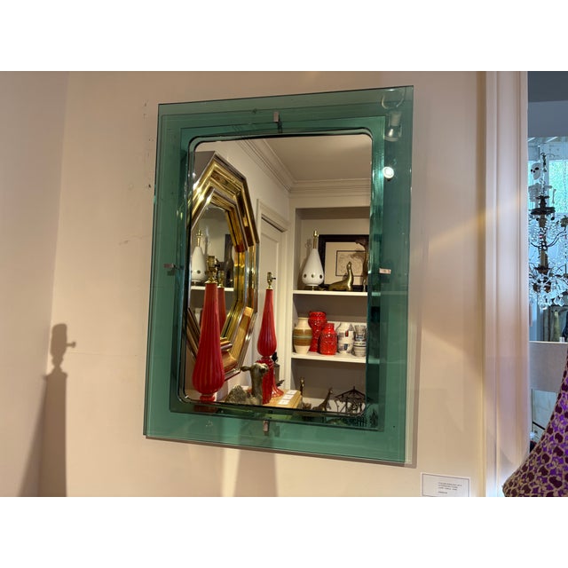 Crystal Arte Italian Modern Fontana Arte Inspired Mirror For Sale - Image 4 of 9