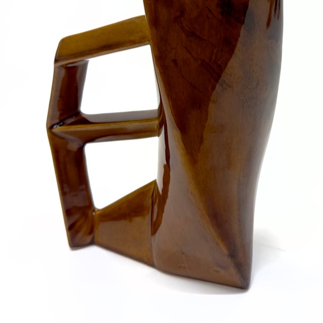 Modernist Style Artisanal Drip Glaze Pitcher by Anna Van Briggle, Signed For Sale - Image 10 of 10