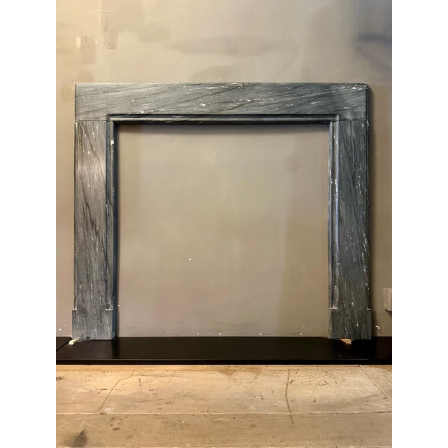 Antique Bardiglio Marble Georgian Style Fireplace, 1850 For Sale - Image 11 of 12