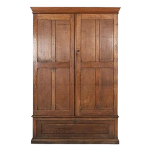 Large English Oak Haberdashery Collectors Cabinet