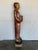 Ruby Red Vintage Buddha Buddhist Carved Wood Burmese Thai Monk Statue For Sale - Image 8 of 11