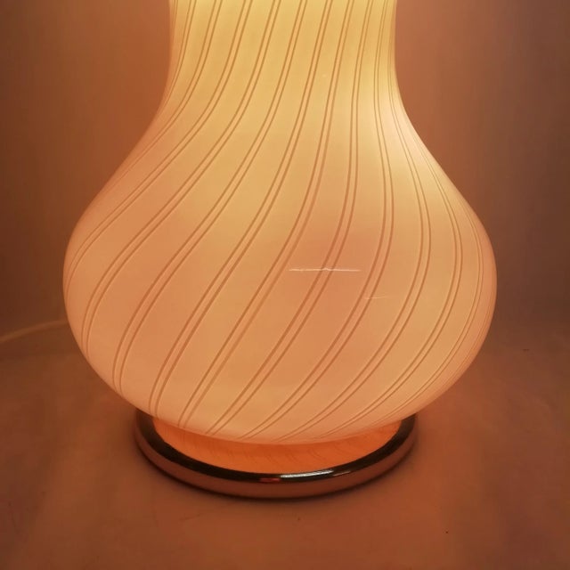 Vintage Murano Glass Table Lamp For Sale - Image 11 of 12