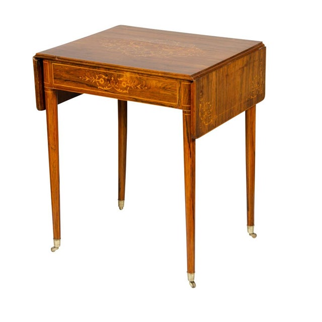 Charles X Rosewood Drop Leaf Table For Sale - Image 11 of 13