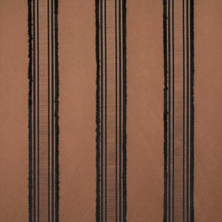 Sample - Schumacher Senza Satin Stripe Fabric in Brown For Sale