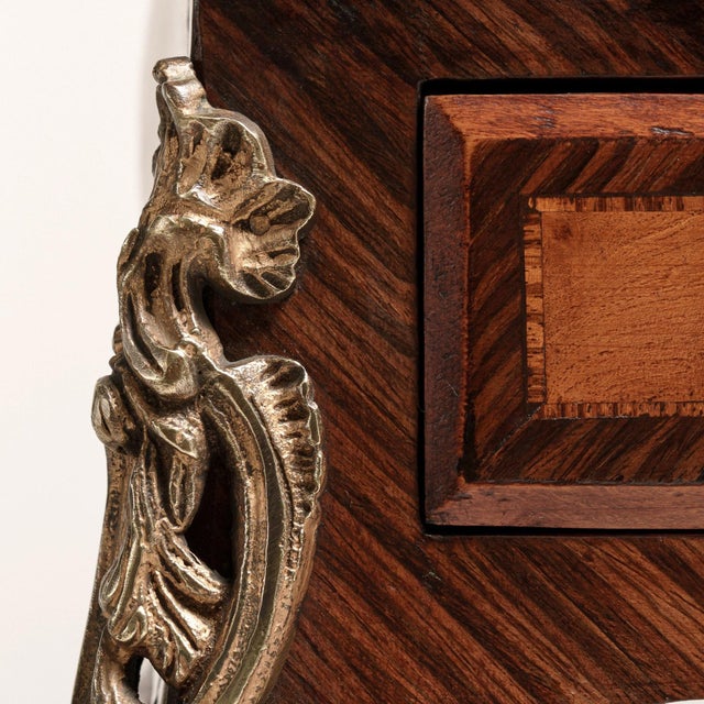 Louis XV Secretary Desk with Brass Accents, Rococo Style, France, 19th Century For Sale - Image 17 of 18