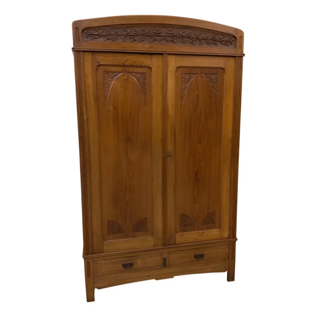 Antique Art Nouveau Wardrobe, 1900 For Sale