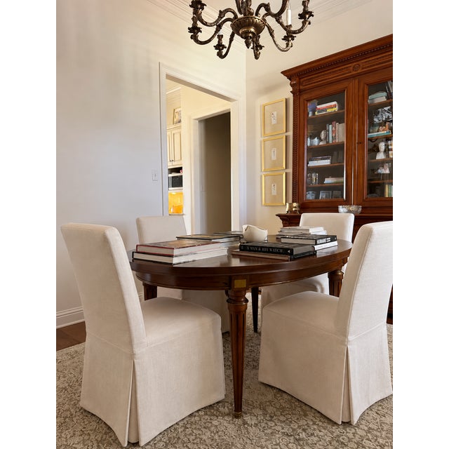 Antique French Louis XVI Mahogany Oval Dining Table For Sale - Image 9 of 17