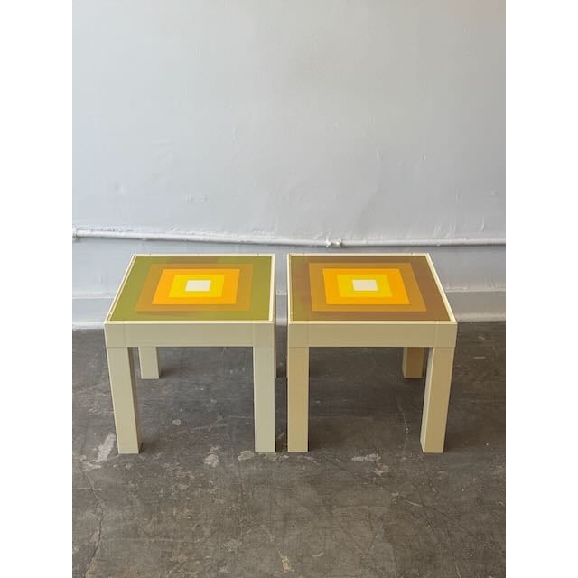 1960s Vintage Pair of Parsons Style Side Tables For Sale - Image 5 of 13