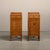 Art Deco Amsterdam School Nightstands in Oak and Glass, 1930s, Set of 2 For Sale - Image 4 of 18