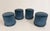 Liberty Ottomans in Turquoise Velvet, 1890s, Set of 4 For Sale - Image 4 of 4
