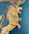 19th C. English Lions Hand Painted Wood Corner Shelf For Sale - Image 9 of 12