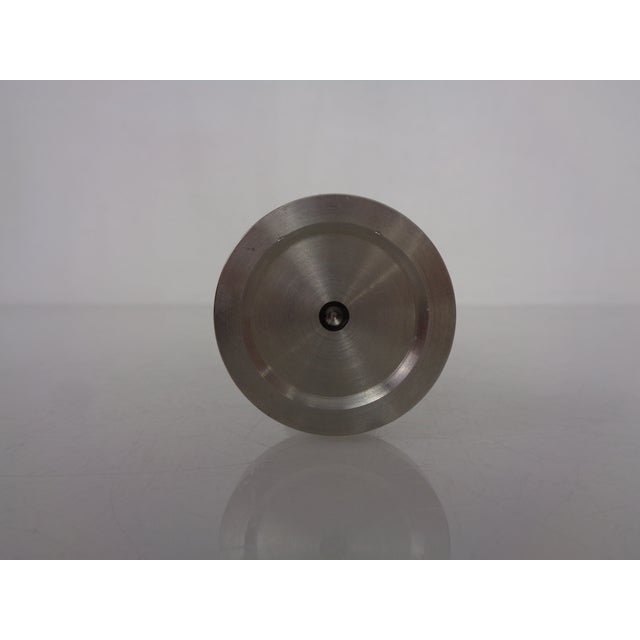 Minimalist Satin-Finish Steel Vase, Germany, 1960s For Sale - Image 4 of 9