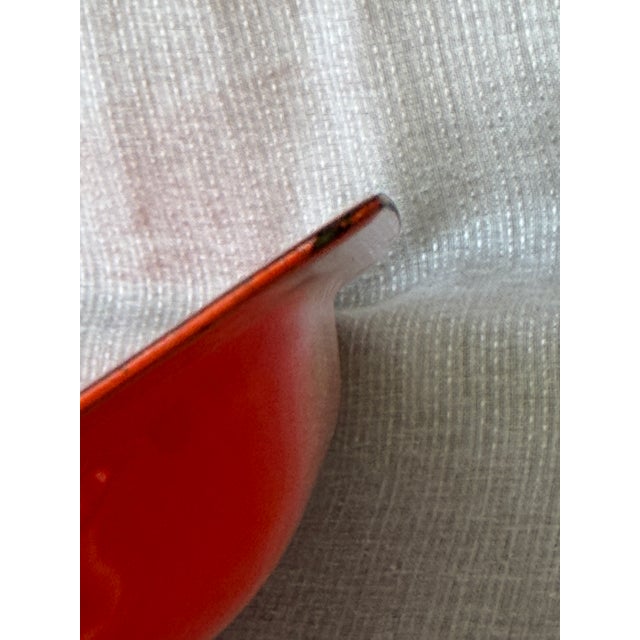 MCM Orange Enamel Divided Tray For Sale - Image 14 of 14