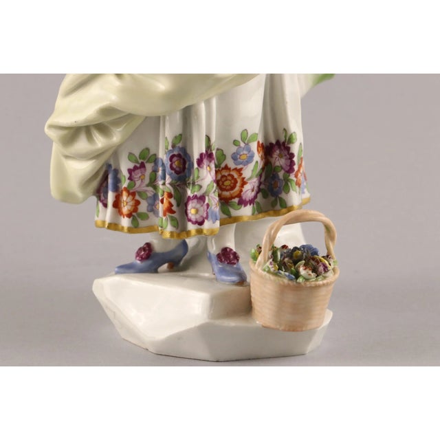 Gold Girl with a Lute in Ceramic, 19th Century For Sale - Image 8 of 10