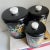 Vintage Ransburg Black with Hand Painted FlowersToleware Canisters- Set of 3 For Sale In Cleveland - Image 6 of 10