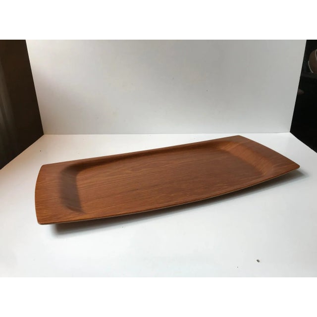 Large Danish Teak Serving Tray from Langva, 1960s For Sale - Image 4 of 10