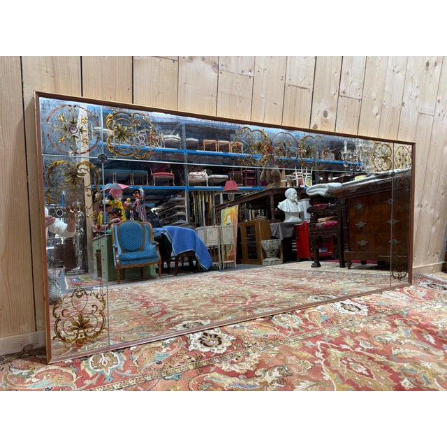 Art Nouveau Brasserie Mirror, 1960s For Sale - Image 3 of 8
