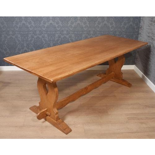 Large Oak Plank Top Refectory Table, 1890s For Sale - Image 9 of 9