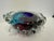 Glass Vintage Leon Applebaum Kaleidoscope Art Glass Bowl For Sale - Image 7 of 9