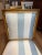 White Petite Striped Chair For Sale - Image 8 of 9