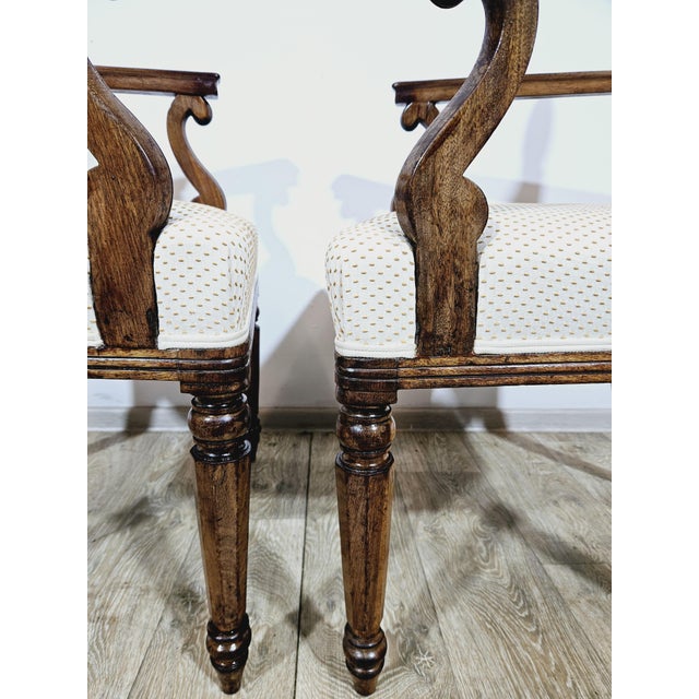 Biedermeier Study Armchairs, 19th Century, Set of 2 For Sale - Image 17 of 18