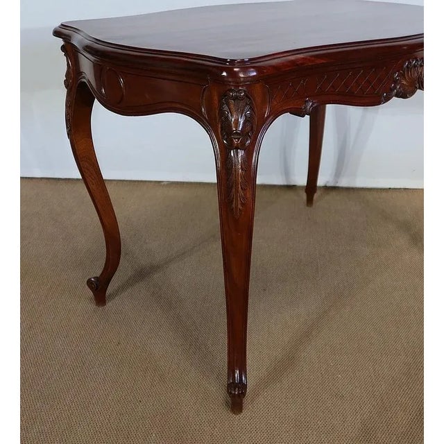 Louis XV Style Massive Mahogany Middle Table, 19th Century For Sale - Image 10 of 18