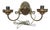 Vintage Brass Two Arm Electric Wall Sconce For Sale