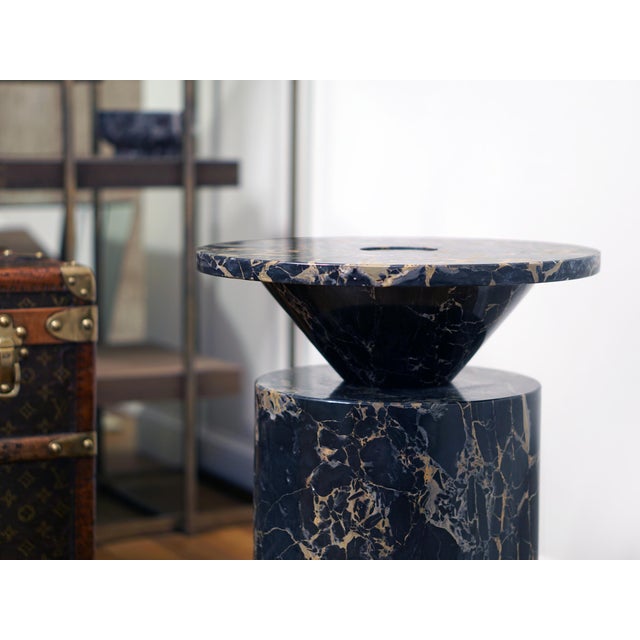 Onyx Modern Handcrafted Coffee Table in Italian Marble by Karen Chekerdjian For Sale - Image 8 of 12