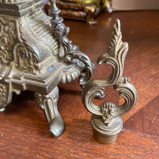 1930s Lions Foot Brass Candelabra For Sale In Atlanta - Image 6 of 8