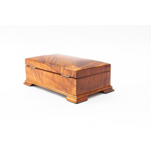 Art Deco Cherry Wood Jewelry Box, 1920s For Sale - Image 3 of 11