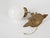 Gothic 1960s Spanish Gothic Gold Brass Winged Griffin Wall Sconce With Opaline Glass Globe For Sale - Image 3 of 8