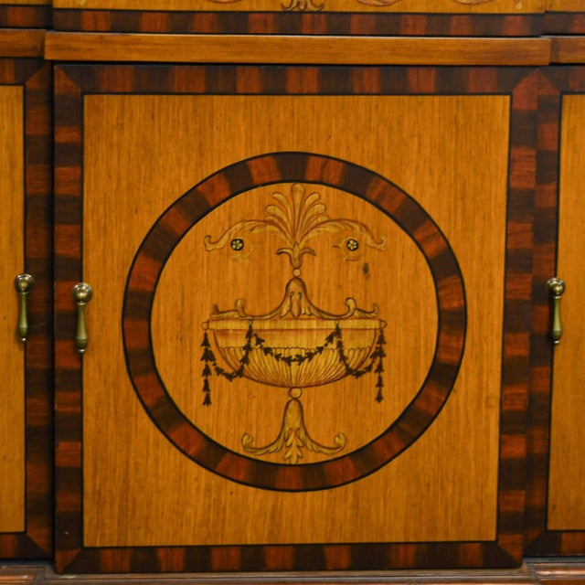 Castilian Imports Painted Urn Sideboard Cabinet For Sale - Image 4 of 4